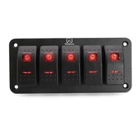 Panneau de commutation à bascule étanche 1 2 3 4 5 6 7 8 gangs pour véhicules marins, voitures, camions, bateaux, camping-cars, bus, 12V 24V, interrupteur marche/arrêt