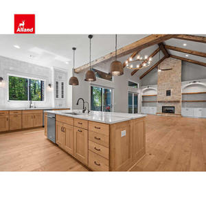 AllandCabinet Premium özel dayanıklı zamansız iki tonlu geleneksel tarzı tasarım mutfak dolabı çalkalayıcı ve düz Panel çekmece - Product Image 2