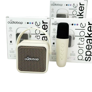 Oudiobop op-515 Khuếch Đại Giọng Nói Microphone Loa Bên Hộp Loa Với Microphone <span class=keywords><strong>Karaoke</strong></span> - Product Image 2