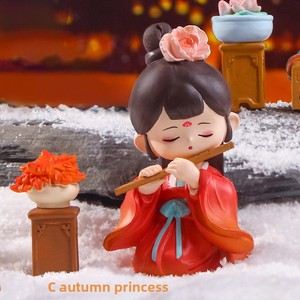 Adornos de Resina de Cuatro Piezas de Estilo Étnico Retro, Decoración Tradicional China de Chica, <span class=keywords><strong>Serie</strong></span> Superventas para Hogar y Oficina - Product Image 2