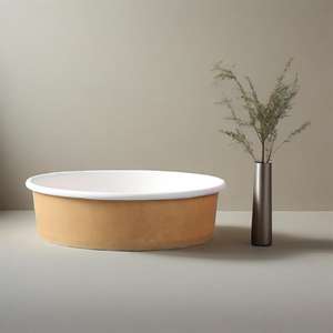 Tazones de Papel Kraft Resistentes y a Prueba de Fugas, Diseñados a Medida, de Grado Alimenticio, Impresos en Dos Colores, para Aperitivos y Ensaladas - Product Image 6