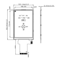 Panneau d'affichage LCD TFT LCD RVB de 3.5 pouces personnalisé avec module d'écran LCD rétroéclairé par LED
