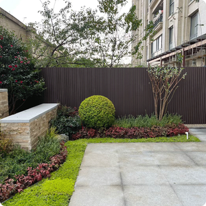 Huzhou Guansen tamaño de alta calidad 1,8 M * 1,8 M DIY valla compuesta antigua enrejado jardín Wpc Panel valla para exteriores - Product Image 3