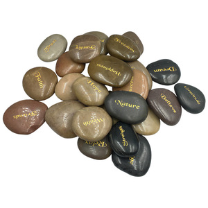 Piedras pulidas grabadas con láser en colores aleatorios para decoración del hogar, regalos personales y artículos de manualidades. - Product Image 4