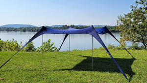 Bán Buôn Đa-Kích Thước Tùy Chỉnh Có Thể Gập Lại Bãi Biển Mát Mẻ Huts Ngoài Trời Lớn Xách Tay Polyester Được Sản Xuất Bãi Biển Bóng Râm Lều - Product Image 4