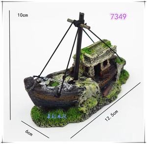 Decoração para aquário, enfeite de decoração para aquário, navio de pirata, pirata, decoração, tanque de peixes, decoração de barco em resina, acessórios de aquário # y5, imperdível - Product Image 5