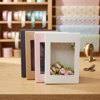 Boîte cadeau pliable en carton - Dossiers avec fenêtre en PVC et doublure en éponge &amp;   Logo personnalisé - Matériaux recyclés