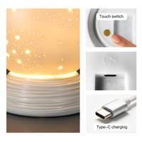 Lampe de chevet moderne en céramique, électrique, à commande tactile, écologique, fonctionnant sur piles, rechargeable par USB, avec lumière chaude pour la décoration de la maison