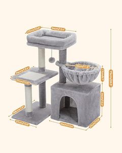 ขายส่ง ต้นไม้ขนาดเล็ก 73 ซม. สำหรับแมวเลี้ยงในบ้าน พร้อมเสาข่วนเล็บ - Product Image 3