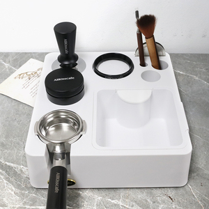 Barista Tool Coffee Machine Tamper Station Abs Konck Box para Delonghi E61 <span class=keywords><strong>Gaggia</strong></span> 51mm 58mm Espresso Portafiltro Holder - Product Image 2
