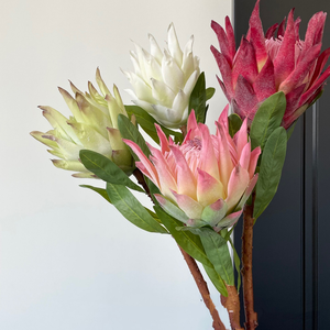Flor Artificial de Protea de Cabeza Grande de Alta Calidad, Flor Tropical Artificial de Tela de Seda para Decoración del Hogar y Bodas - Product Image 1