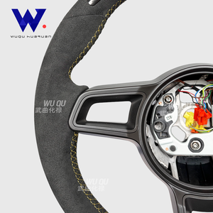 Volant en cuir de cerf avec LED pour <span class=keywords><strong>Porsche</strong></span> Panamera Cayenne Macan 718 911 991 992 995 996 997 991 970 971 Boxster Cayman - Product Image 3