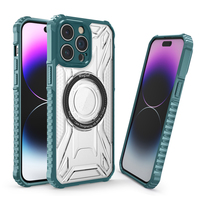 Warshadow transparent magnétique magnétique sans fil charge quatre coins coque de téléphone anti-chute pour iphone15 14 13 12 11 série
