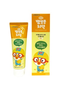 Wholesale Korea Custom Pororo Kids <b>Toothpaste</b> 90g Pineapple <b>Flavor</b> Children Fluoride Free Oral Care Made in Korea - Product Image 2