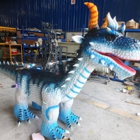 Voiture Électrique Interactive Dragon pour Enfants - Jouet Porteur pour Enfants avec Lumières et Musique - Manège Personnalisable pour Centre Commercial