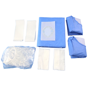 Set di teli chirurgici SMS monouso in tessuto non tessuto da 45g/mq per angiografia femorale e intervento - Product Image 2