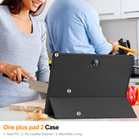 Étui pliant mince à trois volets avec couverture intelligente réveil/sommeil automatique pour un plus pad 2 / pad pro étui pour tablette