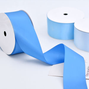 Синие шелковые атласные ленты для рукоделия бант ручной работы Подарочная обертка Свадебная декоративная двойная атласная лента 38 мм - Product Image 5