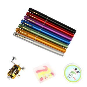 1m Mini Portable Fishing <strong>Rod</strong> Set Full Pen Fishing <strong>Rod</strong> Kit 7 Color Pen-Shape Fiberglass <strong>Telescopic</strong> Ice Fishing <strong>Rod</strong> and Reel Combo - Product Image 3