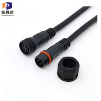 Conector de cable circular impermeable IP67 personalizable M14 M16 para conector de luz exterior roscado M18 M22 contacto de cobre de 2 pines