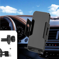 Pengisi Daya Mobil Nirkabel Sensor Cerdas Transparan Fleksibel Profesional D18 15W Pengisian Cepat PD2.0 Terlaris