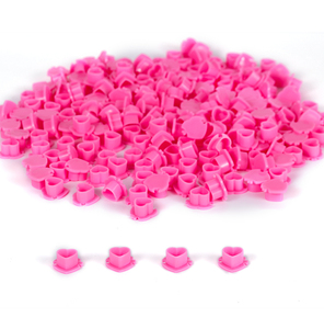 Disposable Heart Shaped Base Plastic Tattoo Ink Cups Microblading PMU Pigment <b>Holder</b> Cups - Product Image 2