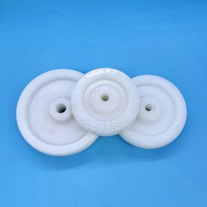 Roulettes en nylon plastique Wanbang, 6, 5, 3 pouces, à axe creux, roulement simple, blanches, pour meubles - Product Image 2