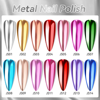 LILYCUTE Vernis à ongles métallique effet miroir argent et or 7 ml, marque privée, super brillant, vernis à ongles chromé pour salon