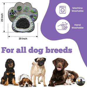 Tapis de renifflement pour chien en forme de patte, tapis interactif d'alimentation lente pour la stimulation mentale, jouet de puzzle pour développer les compétences naturelles de recherche de nourriture - Product Image 3