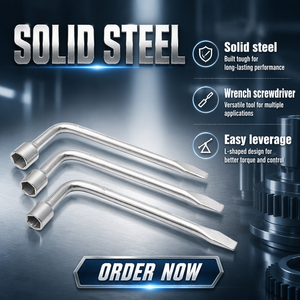 <span class=keywords><strong>Chiave</strong></span> <span class=keywords><strong>a</strong></span> Bussola Tipo L per Riparazione e Rimozione Pneumatici Auto con Leva per Accessori e Utensili - Product Image 1