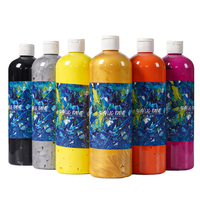 Peinture acrylique dorée 36 couleurs non toxique certifiée EN71 pour toile et papier, DIY pour enfants 300ml/500ml