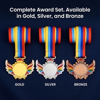 Médaille personnalisée 3D vierge en gros fabriquée en Chine, badge de récompense pour enfants, prix sportif de course, médaille personnalisée pour toute compétition OEM ODM