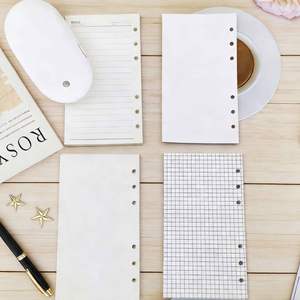 45-<b>Sheet</b> 6-Hole Loose-Leaf Hardcover Notebook Refills Set (Lined/Blank/Grid/Memo) <b>Silk</b> Screen Printed Premium Paper - Product Image 6