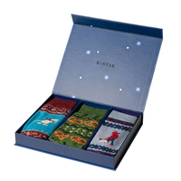 Boîte cadeau personnalisée de luxe pour 3 paires de chaussettes
