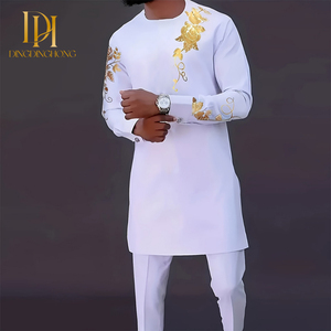 Items Sold in Bulk a New Style Middle Eastern Casual White Loose Shirt Set Woven for Summer Elegant <strong>Clothing</strong> - Product Image 3