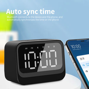 AFK nuevo modelo BT529 altavoz de diente azul tarjeta TF alarmas dobles 12 horas AM PM reloj de tiempo 1200mAh batería tipo C puerto de carga - Product Image 5