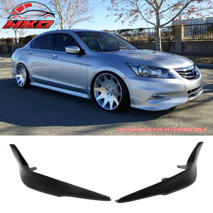Compatible con Honda Accord Sedán 4 Puertas 2011-2012, Divisores de Parachoques Delanteros Estilo Fábrica OEM, Sin Pintar, Color Negro - Product Image 1