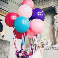 Ballons ronds en latex colorés et durables de 36 pouces pour la décoration de mariages et d'anniversaires - Prêts pour l'hélium et l'air comprimé