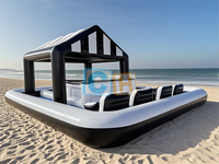 Bar de piscine gonflable cour extérieure Portable arrière-cour événement fête barre de plage gonflable tente barre flottante de mer