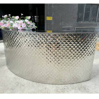 Chaud recommander Patten décoration fournitures en acier inoxydable mariage jus Bar comptoir argent Bar Table