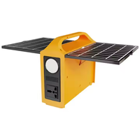 Générateur solaire portable Shingel, station d'alimentation avec panneau solaire intégré, sorties d'urgence, LED IP54, 1500 lumens