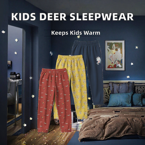 Pantalones de Pijama para Niñas, Pantalones Deportivos con Estampado y Cintura Elástica para Niños - Product Image 2