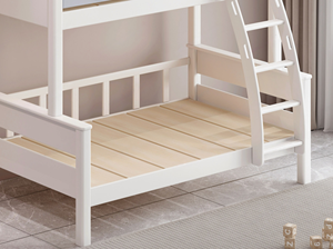Lits superposés pour enfants en bois <span class=keywords><strong>de</strong></span> caoutchouc, style simple, 1,2 m, <span class=keywords><strong>blanc</strong></span> + bleu <span class=keywords><strong>ciel</strong></span>, lits pour enfants en bois massif - Product Image 5