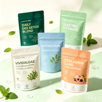 Sachets personnalisés en plastique refermables anti-odeur pour poudre de matcha
