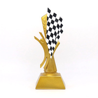 Trophée personnalisé en polyrésine de course à moteur, médailles, en résine, pour équipe de sport, de course automobile, souvenir
