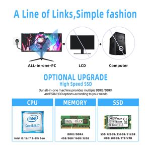 <span class=keywords><strong>PC</strong></span> tout-en-un de jeu à écran plat LCD 2K de 30 à 32 pouces avec processeur RTX3060/i7, rapport d'affichage 21:9 pour les designers et les joueurs - Product Image 4