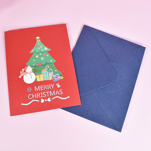 Merry Christmas Cards Christmas Tree Winter Gift Pop-Up Cards Christmas Decoration <b>Stickers</b> Laser Cut New Year Greeting Cards - Product Image 6