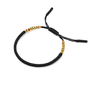 Bracelet en corde tressée ajustable unisexe, bijou d'<span class=keywords><strong>amitié</strong></span> fait à la main, tissé, réglable, DIY, bricolage - Product Image 1
