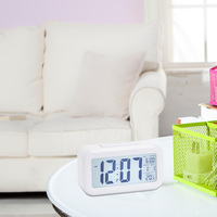 Relojes de mesa digitales LCD inteligentes EMAF, artículos de decoración para habitación, reloj de escritorio, decoración para hogares, termómetros, reloj despertador de escritorio para el hogar