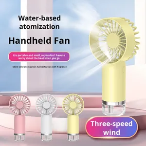 Quà Tặng của nhà sản xuất quạt làm mát mini cầm tay phun ba pin hoạt động bằng nhựa xuyên biên giới phát sóng trực tiếp làm ẩm - Product Image 1